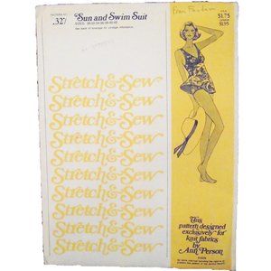 1979 Vintage Sewing Patterns STRETCH & SEW Swimsuit Top bust size 30-42